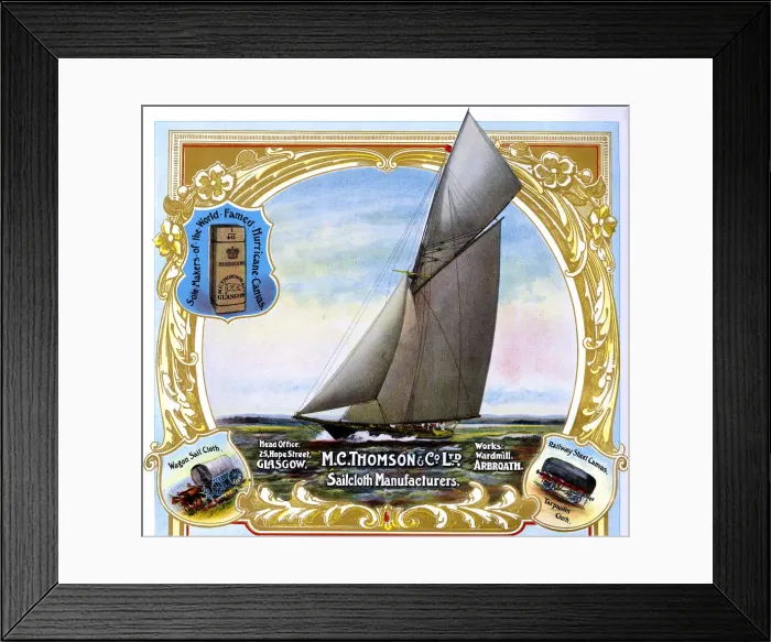 Framed Print : Advert, M C Thomson & Co Ltd, Glasgow, Scotland Framed Print : Advert, M C Thomson & Co Ltd, Glasgow, Scotland
