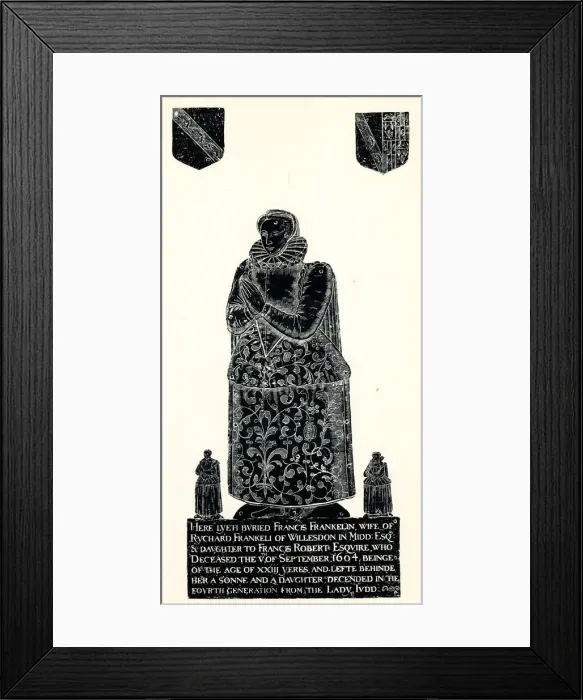 Framed Print : Monumental Brass Rubbing, Frances Franklin Framed Print : Monumental Brass Rubbing, Frances Franklin