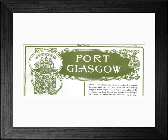 Framed Print : Design, Port Glasgow, Scotland Framed Print : Design, Port Glasgow, Scotland