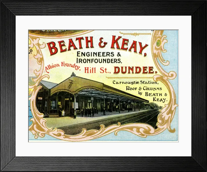 Framed Print : Advert, Beath & Keay, Engineers, Dundee, Scotland Framed Print : Advert, Beath & Keay, Engineers, Dundee, Scotland