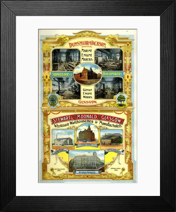 Framed Print : Adverts, Dunsmuir & Jackson, Stewart & McDonald Framed Print : Adverts, Dunsmuir & Jackson, Stewart & McDonald