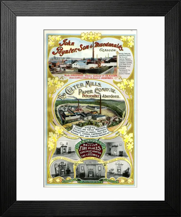 Framed Print : Adverts, three Scottish businesses Framed Print : Adverts, three Scottish businesses