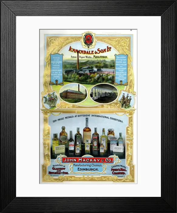 Framed Print : Adverts, Annandale & Son Ltd, John Mackay & Co, Scotland Framed Print : Adverts, Annandale & Son Ltd, John Mackay & Co, Scotland