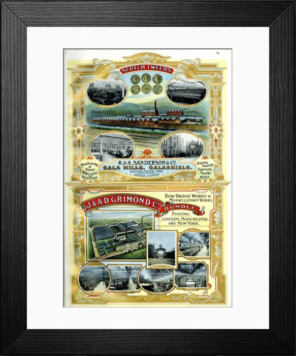 Framed Print : Adverts, R & A Sanderson & Co, J & A D Grimond Ltd Framed Print : Adverts, R & A Sanderson & Co, J & A D Grimond Ltd