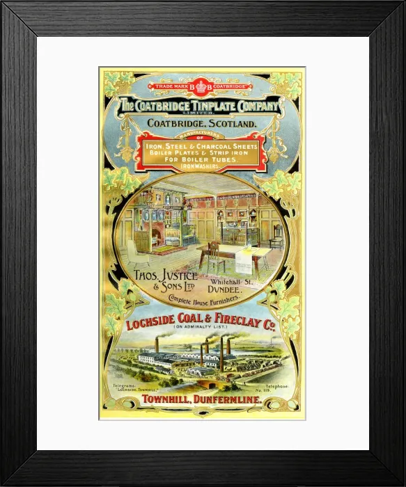 Framed Print : Adverts, three Scottish businesses Framed Print : Adverts, three Scottish businesses