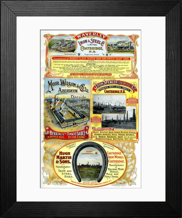 Framed Print : Adverts, four Scottish businesses Framed Print : Adverts, four Scottish businesses