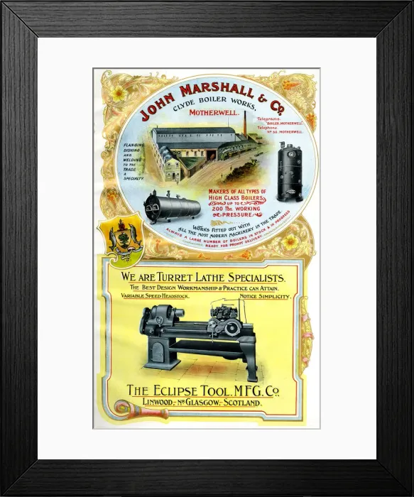 Framed Print : Adverts, John Marshall & Co, The Eclipse Tool Mfg Co Framed Print : Adverts, John Marshall & Co, The Eclipse Tool Mfg Co