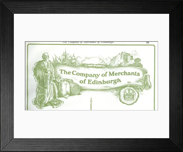 Framed Print : Design, The Company of Merchants of Edinburgh, Scotland Framed Print : Design, The Company of Merchants of Edinburgh, Scotland