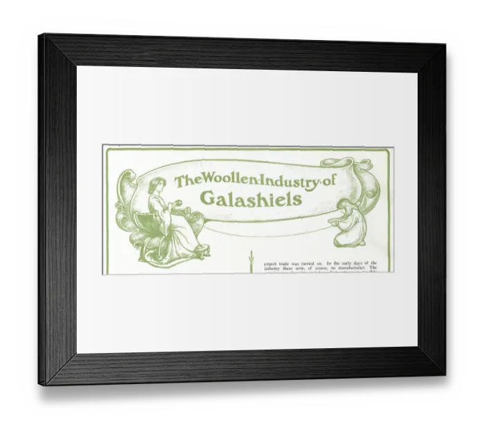 Framed Print : Design, The Woollen Industry of Galashiels, Scotland Framed Print : Design, The Woollen Industry of Galashiels, Scotland