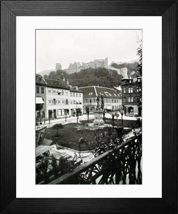 Framed Print : View from Hotel Prinz Carl, Heidelberg, Germany Framed Print : View from Hotel Prinz Carl, Heidelberg, Germany