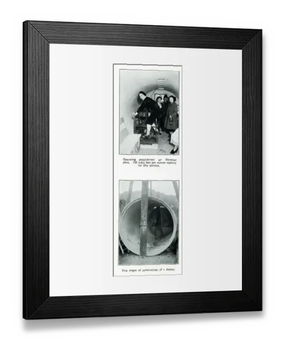 Framed Print : Synthaprufe air raid shelters, WW2 Framed Print : Synthaprufe air raid shelters, WW2