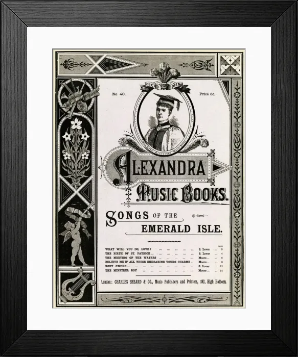 Framed Print : Music cover, Alexandra Music Books Framed Print : Music cover, Alexandra Music Books