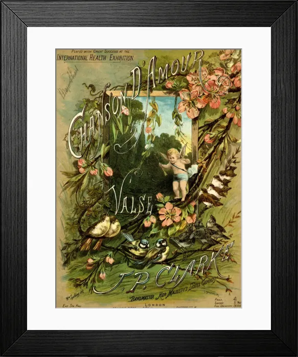 Framed Print : Music cover, Chanson d Amour Waltz, by J P Clarke Framed Print : Music cover, Chanson d Amour Waltz, by J P Clarke