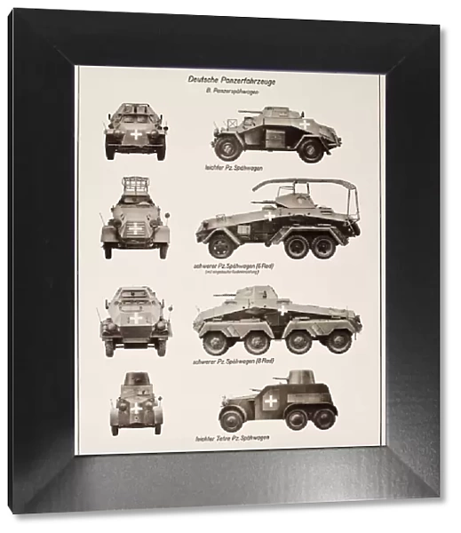 Poster, German Armoured Vehicles, WW2