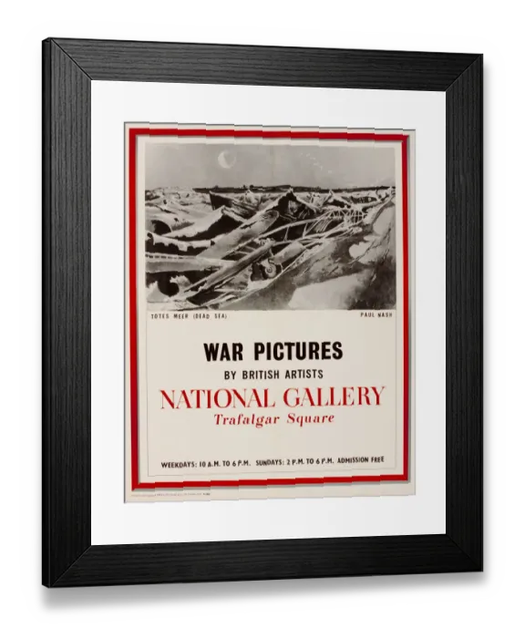Framed Print : Poster, War Pictures by British Artists, National Gallery Framed Print : Poster, War Pictures by British Artists, National Gallery