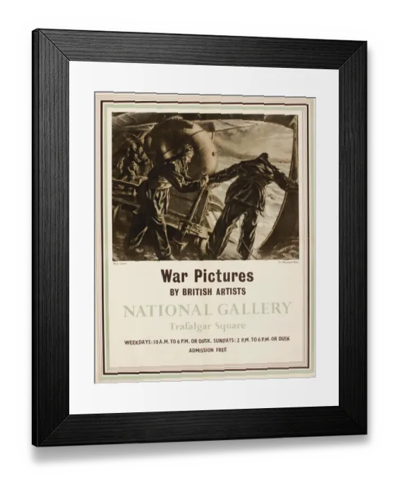 Framed Print : Poster, War Pictures by British Artists, National Gallery Framed Print : Poster, War Pictures by British Artists, National Gallery