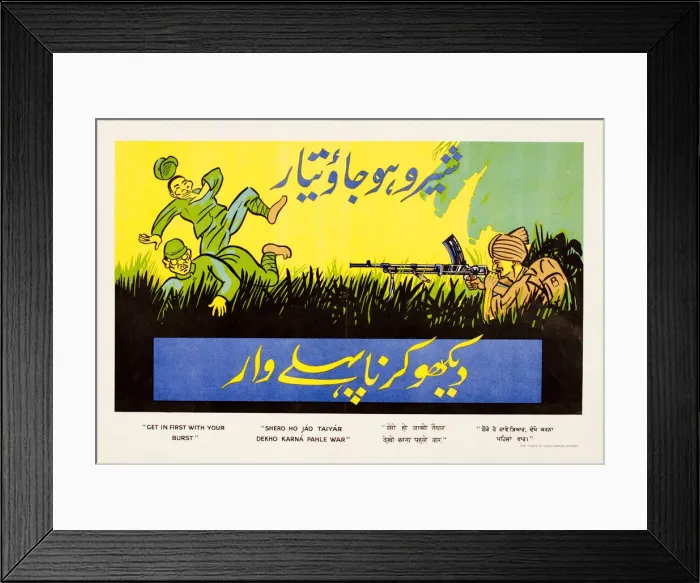 Framed Print : Poster, Get in first with your burst, WW2 Framed Print : Poster, Get in first with your burst, WW2