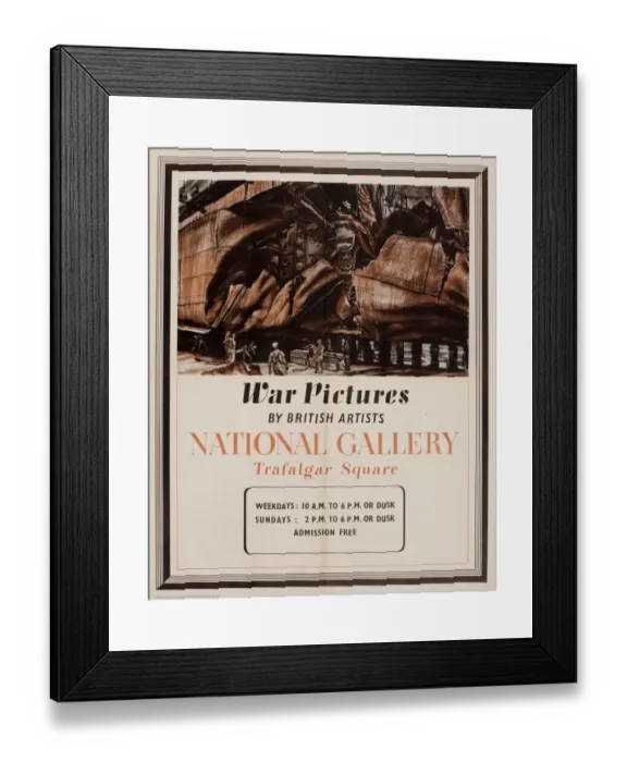 Framed Print : Poster, War Pictures by British Artists, National Gallery Framed Print : Poster, War Pictures by British Artists, National Gallery