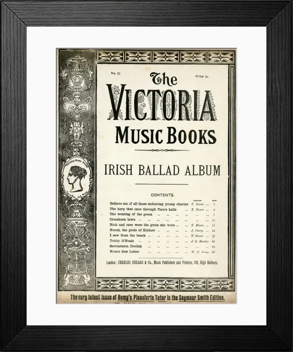 Framed Print : Music cover, Victoria Music Books Framed Print : Music cover, Victoria Music Books