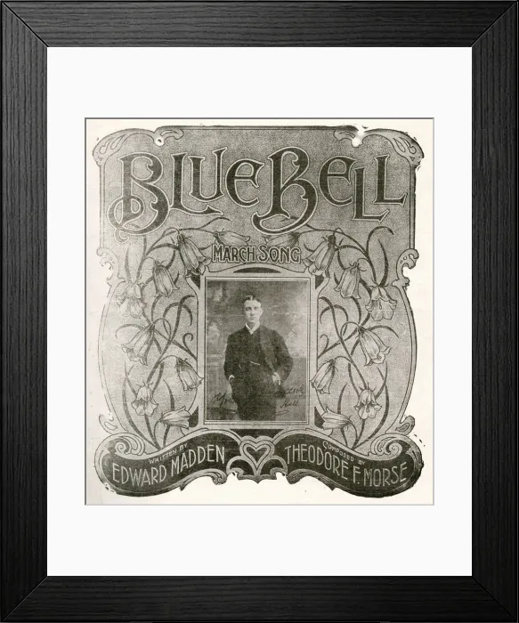 Framed Print : Music cover, Blue Bell, march song Framed Print : Music cover, Blue Bell, march song