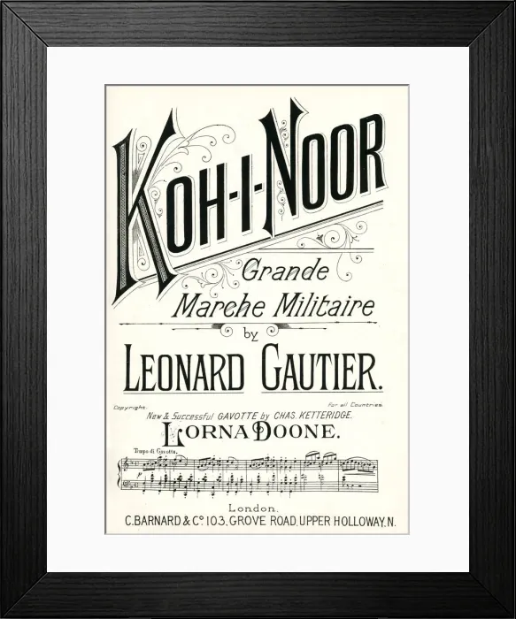 Framed Print : Music cover, Koh-I-Noor, by Leonard Gautier Framed Print : Music cover, Koh-I-Noor, by Leonard Gautier