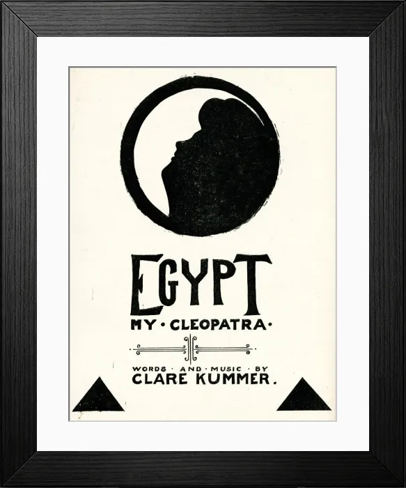 Framed Print : Music cover, Egypt, My Cleopatra, by Clare Kummer