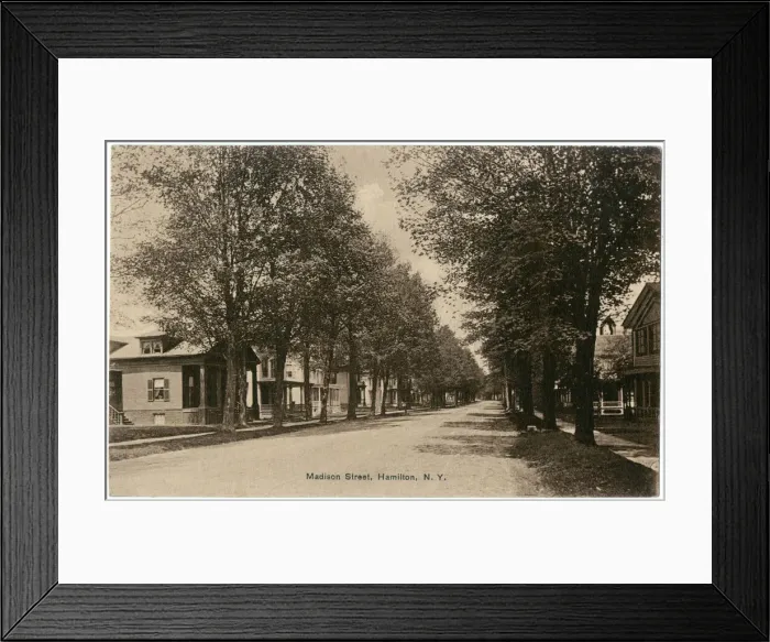 Framed Print : View of Madison Street, Hamilton, New York State, USA Framed Print : View of Madison Street, Hamilton, New York State, USA