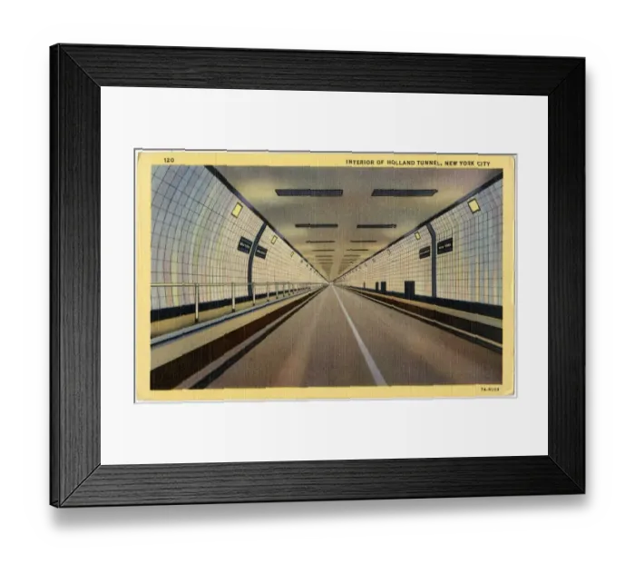 Framed Print : Interior of Holland Tunnel, New York City subway, USA Framed Print : Interior of Holland Tunnel, New York City subway, USA