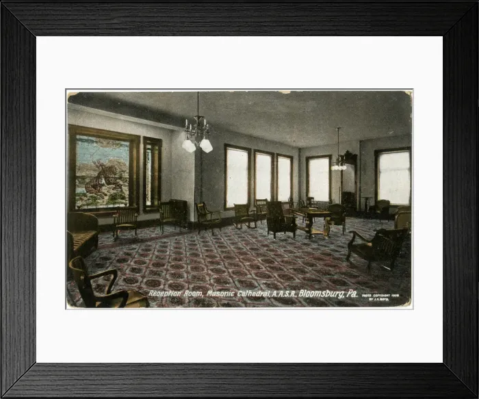Framed Print : Reception Room, Masonic Cathedral, Bloomsburg, PA, USA Framed Print : Reception Room, Masonic Cathedral, Bloomsburg, PA, USA