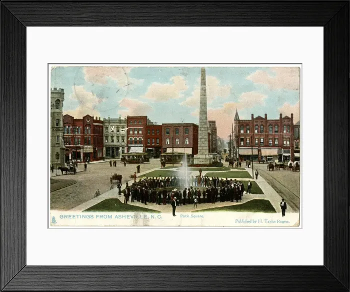 Framed Print : Pack Square, Asheville, North Carolina, USA Framed Print : Pack Square, Asheville, North Carolina, USA