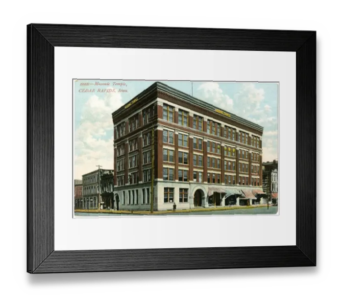 Framed Print : Masonic Temple, Cedar Rapids, Iowa, USA Framed Print : Masonic Temple, Cedar Rapids, Iowa, USA