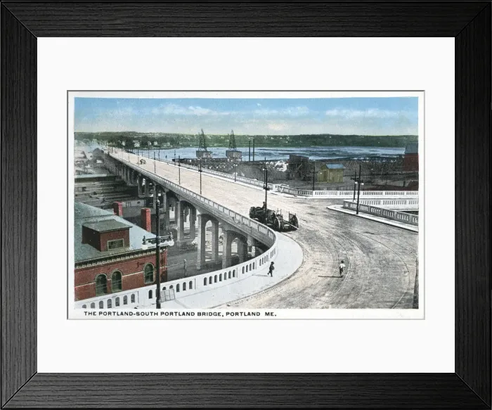 Framed Print : Portland-South Portland Bridge, Portland, Maine, USA Framed Print : Portland-South Portland Bridge, Portland, Maine, USA