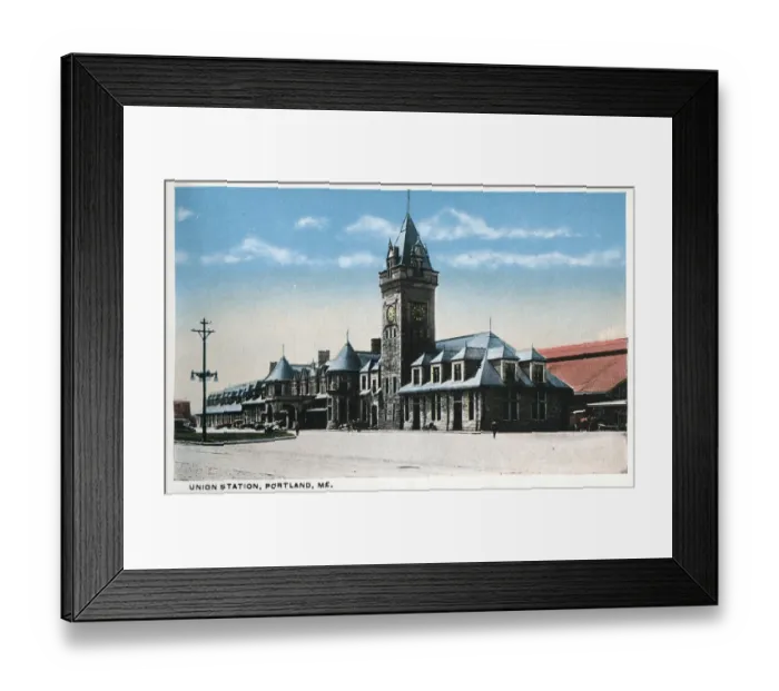 Framed Print : Union Station, Portland, Maine, USA