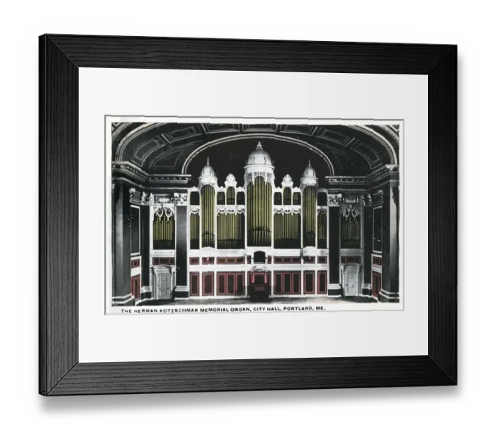 Framed Print : Memorial Organ, City Hall, Portland, Maine, USA Framed Print : Memorial Organ, City Hall, Portland, Maine, USA