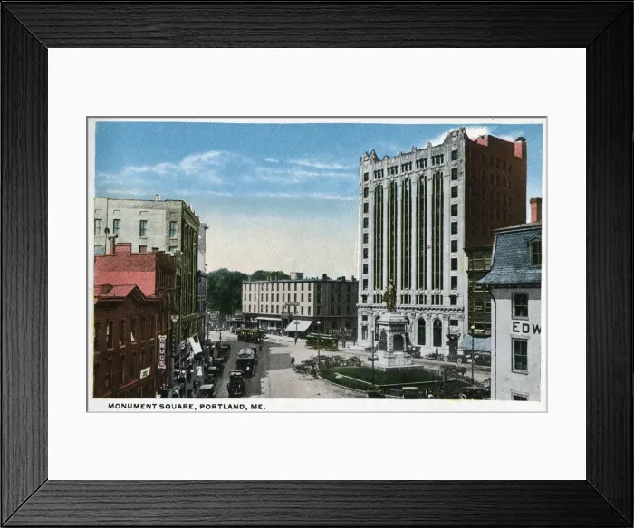 Framed Print : Monument Square, Portland, Maine, USA Framed Print : Monument Square, Portland, Maine, USA