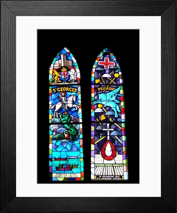 Framed Print : 6th British Airborne Division Memorial Window Framed Print : 6th British Airborne Division Memorial Window