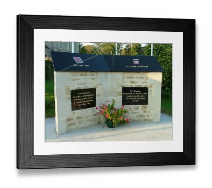 Framed Print : US 82nd Airborne & 90th Inf Div Memorial Gourbesville Framed Print : US 82nd Airborne & 90th Inf Div Memorial Gourbesville