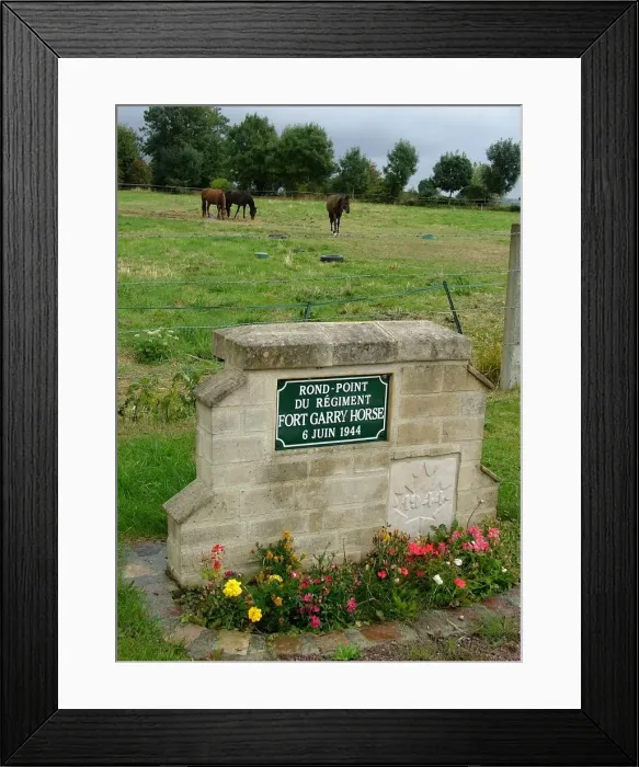 Framed Print : Canadian Fort Garry Horse Memorial Anguerny Framed Print : Canadian Fort Garry Horse Memorial Anguerny