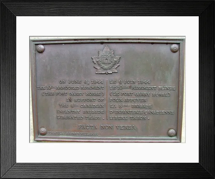 Framed Print : Canadian Fort Garry Horse Memorial Thaon Framed Print : Canadian Fort Garry Horse Memorial Thaon