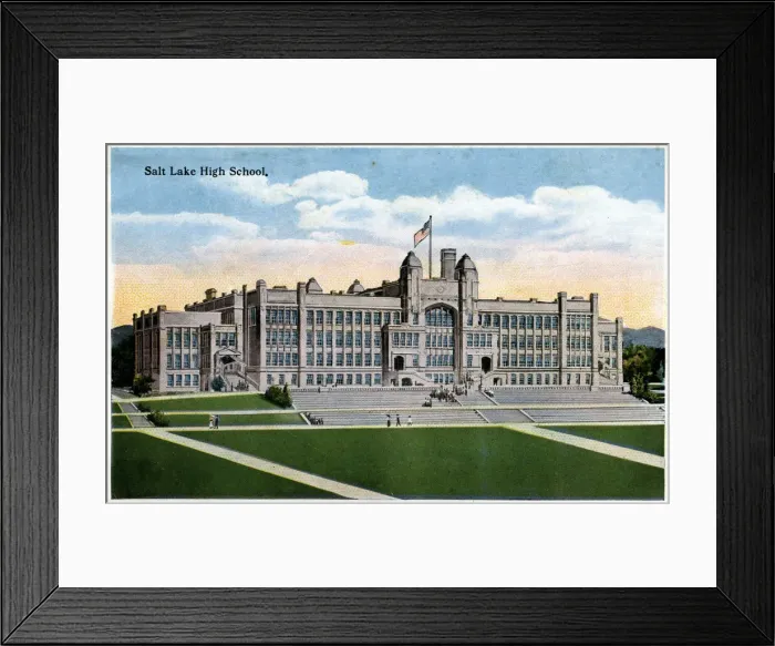 Framed Print : Salt Lake High School, Salt Lake City, Utah, USA Framed Print : Salt Lake High School, Salt Lake City, Utah, USA