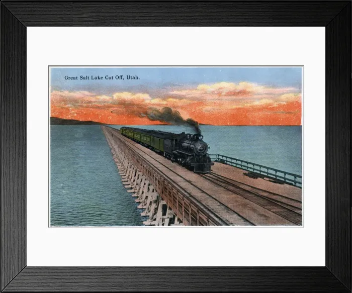 Framed Print : Great Salt Lake cutoff, near Salt Lake City, Utah, USA Framed Print : Great Salt Lake cutoff, near Salt Lake City, Utah, USA