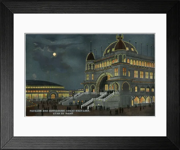 Framed Print : Saltair Pavilion by night, Salt Lake City, Utah, USA Framed Print : Saltair Pavilion by night, Salt Lake City, Utah, USA