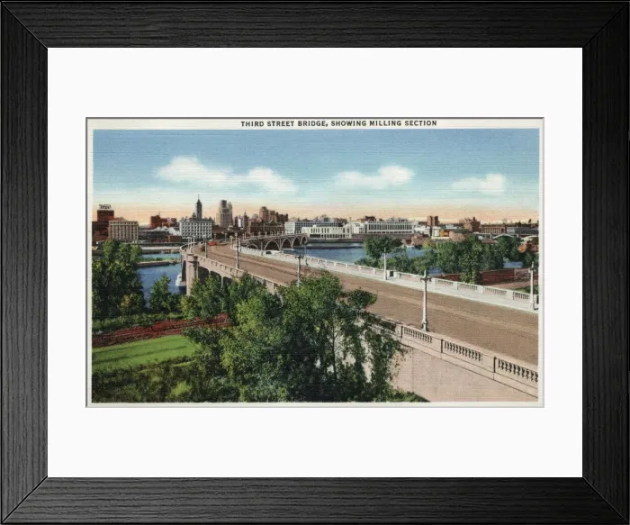 Framed Print : Third Street Bridge, Minneapolis, Minnesota, USA Framed Print : Third Street Bridge, Minneapolis, Minnesota, USA