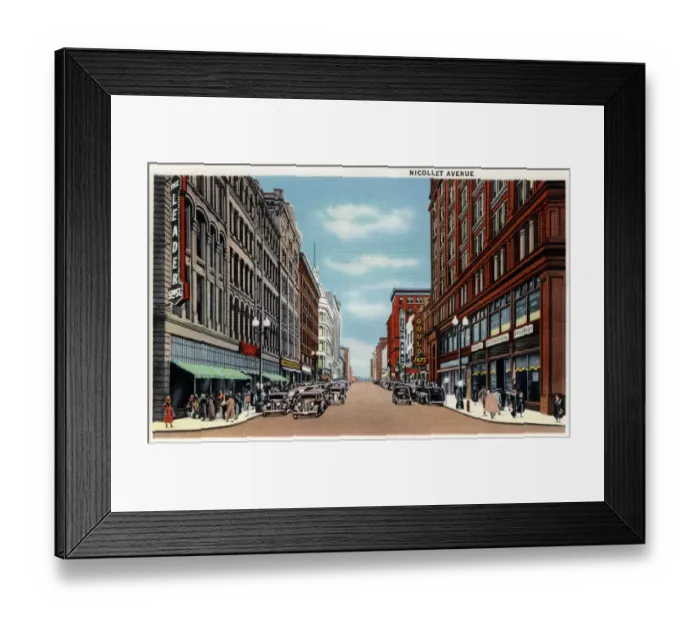 Framed Print : Nicollet Avenue, Minneapolis, Minnesota, USA Framed Print : Nicollet Avenue, Minneapolis, Minnesota, USA