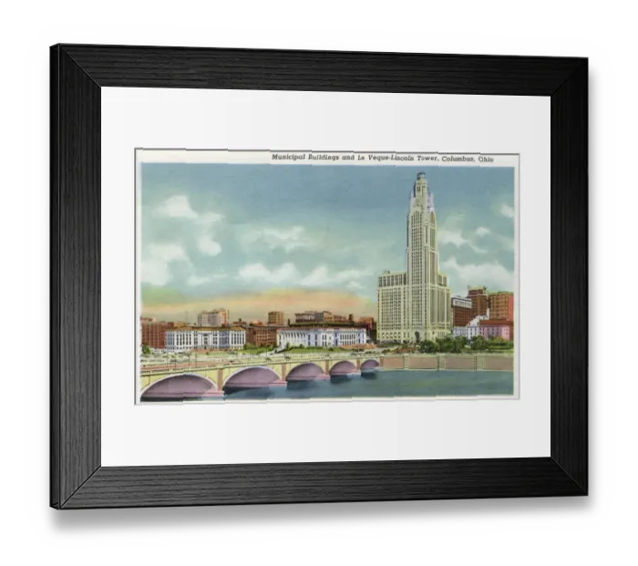 Framed Print : Le Veque-Lincoln Tower, Columbus, Ohio, USA Framed Print : Le Veque-Lincoln Tower, Columbus, Ohio, USA