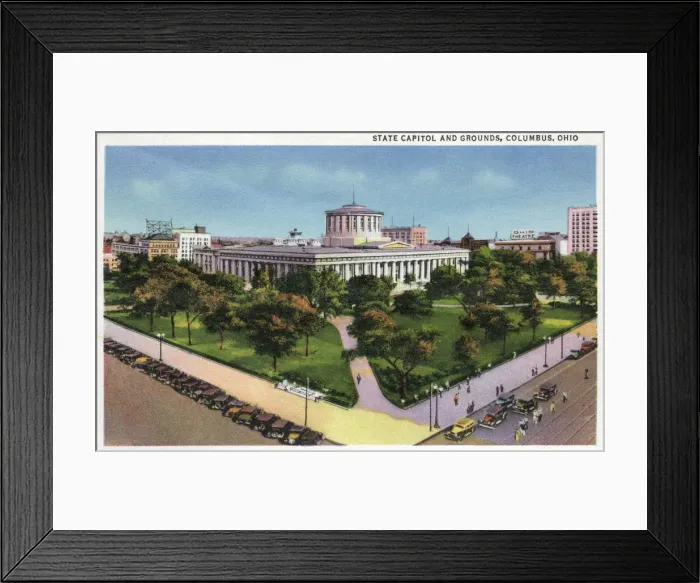 Framed Print : State Capitol and Grounds, Columbus, Ohio, USA