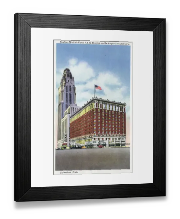 Framed Print : Hotel, Theatre, Le Veque-Lincoln Tower, Columbus, Ohio, USA Framed Print : Hotel, Theatre, Le Veque-Lincoln Tower, Columbus, Ohio, USA