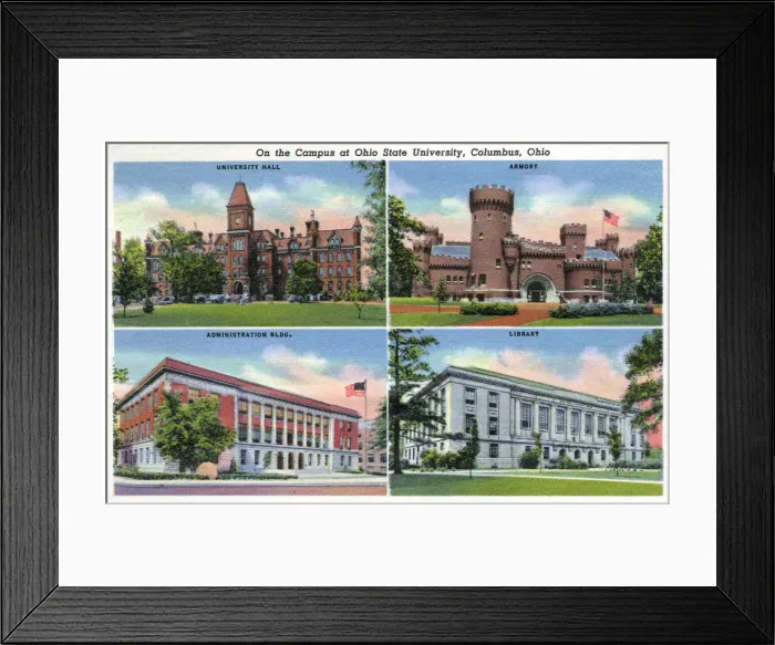 Framed Print : Four views, Ohio State University, Columbus, Ohio, USA Framed Print : Four views, Ohio State University, Columbus, Ohio, USA