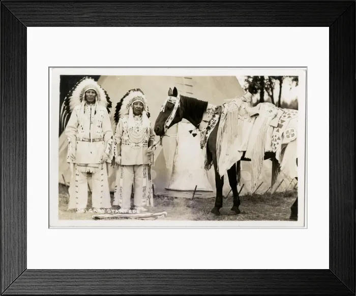 Framed Print : Two Native Indian Chiefs, Calgary Stampede, Canada Framed Print : Two Native Indian Chiefs, Calgary Stampede, Canada