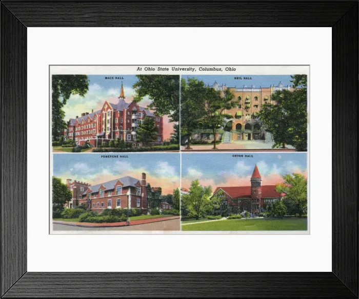 Framed Print : Four views, Ohio State University, Columbus, Ohio, USA Framed Print : Four views, Ohio State University, Columbus, Ohio, USA